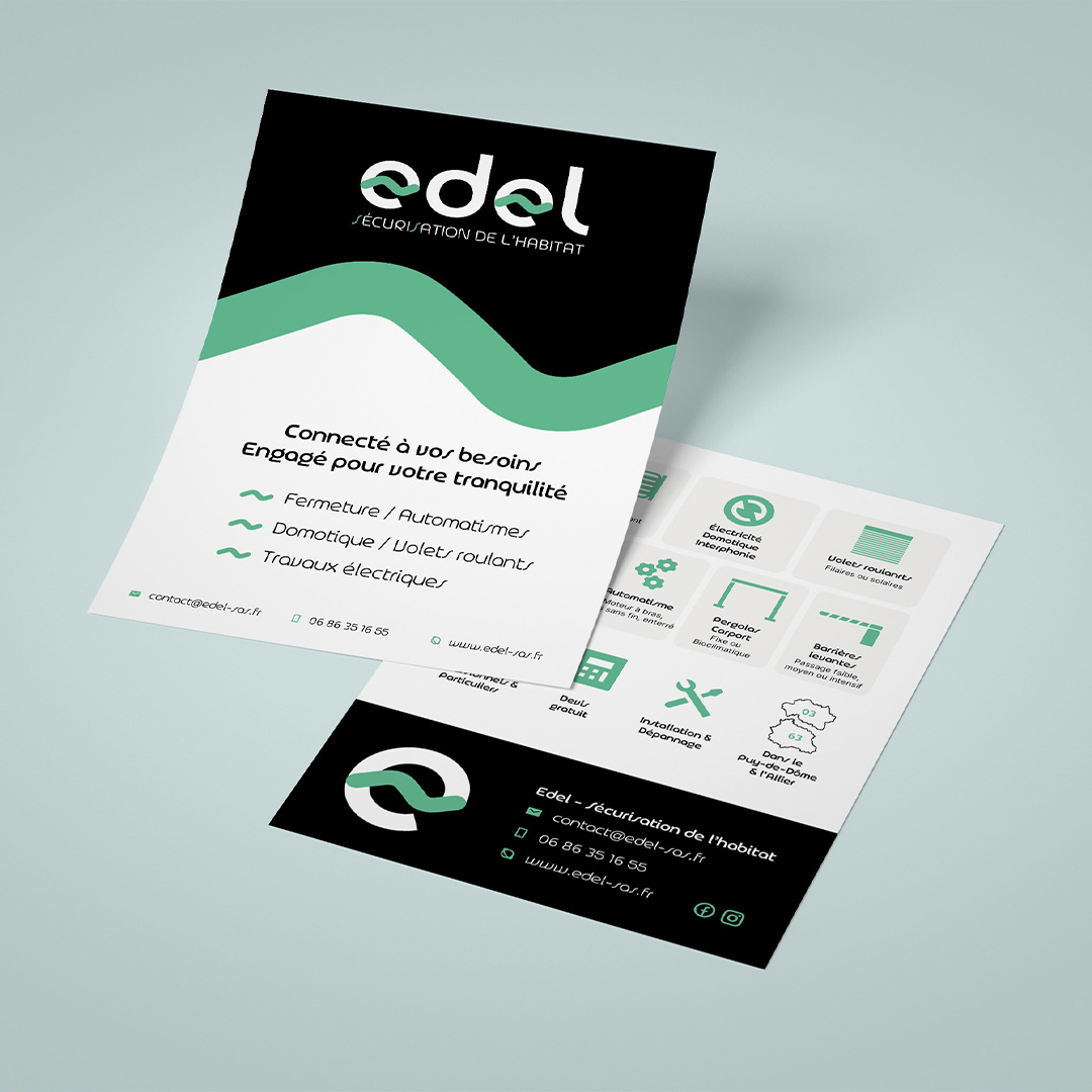 Création d'un design graphique d'un flyer pour la société EDEL.