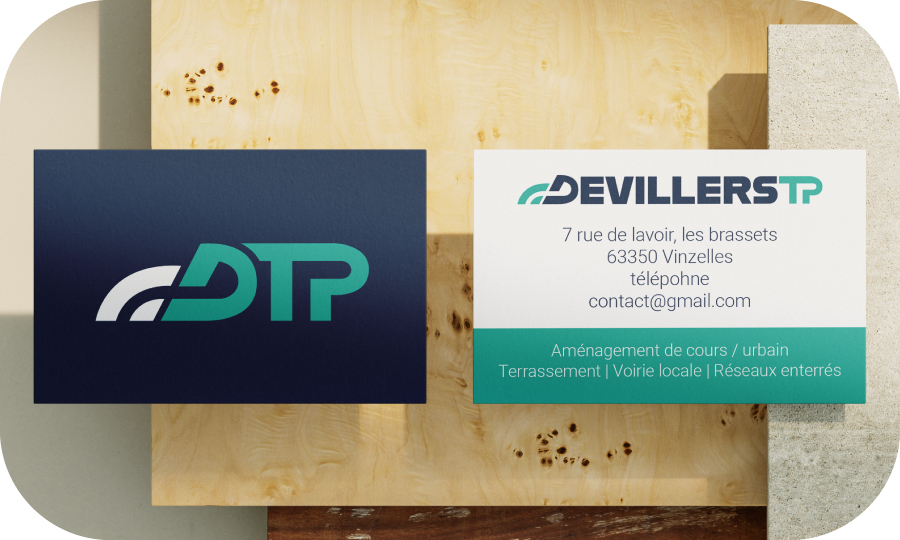 Supports imprimés : carte de visite Duvillers TP