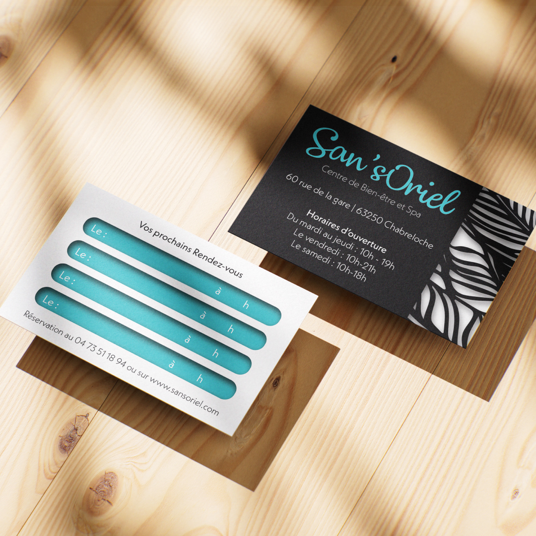 Supports imprimés : carte de visite san'soriel