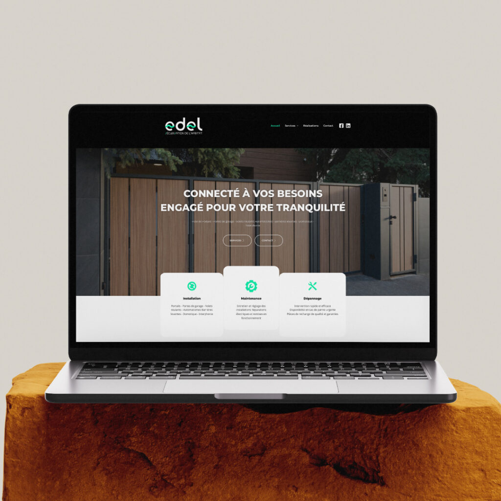 Design web en Auvergne : création du site internet pour la société EDEL.