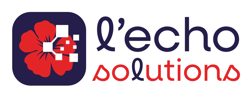 Création d'un design graphique pour la société l'echo solutions. Il s'agit du logo.