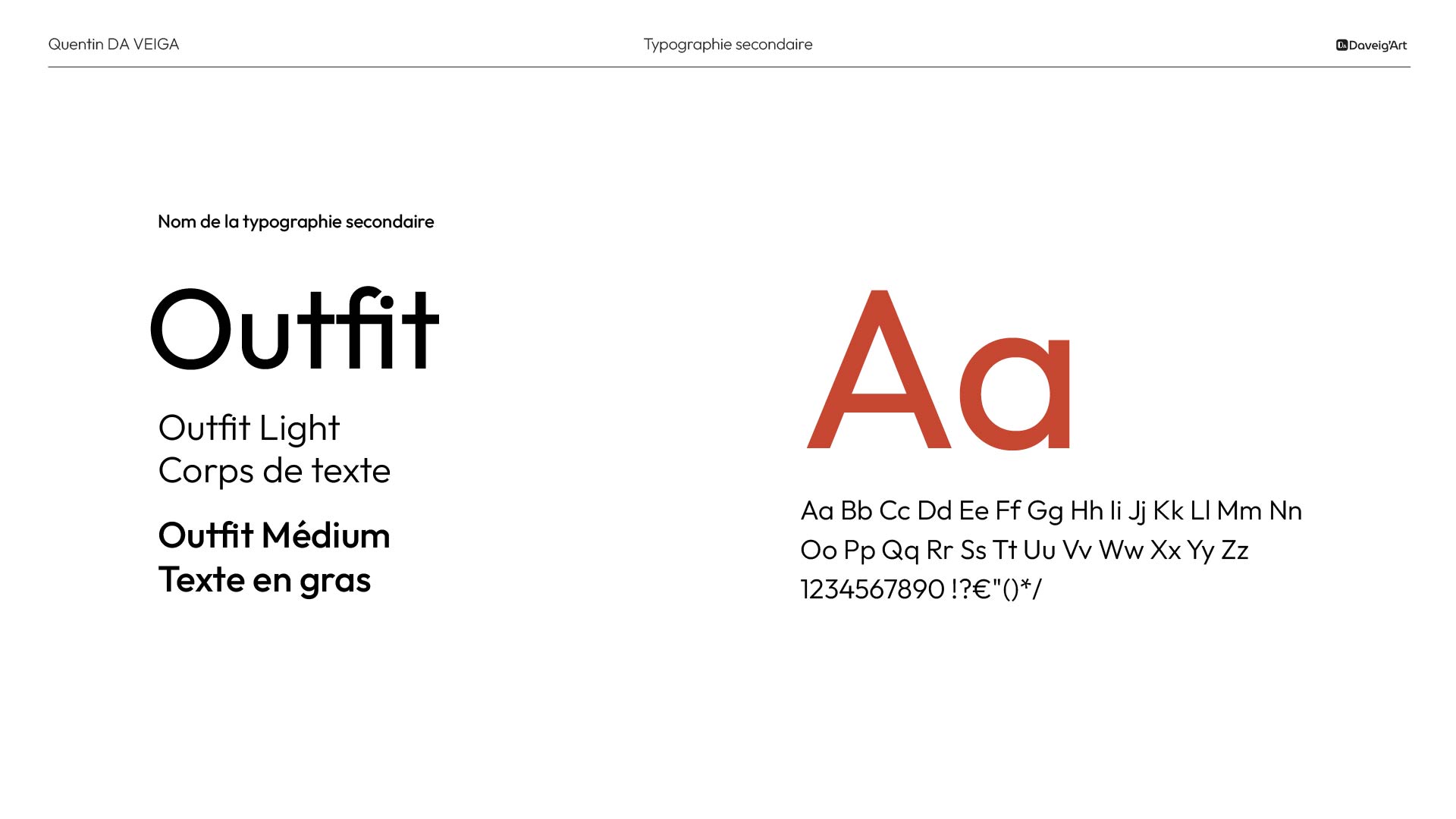 Création identité visuelle à Vichy : Charte graphique la Saigne, les typographies secondaires.