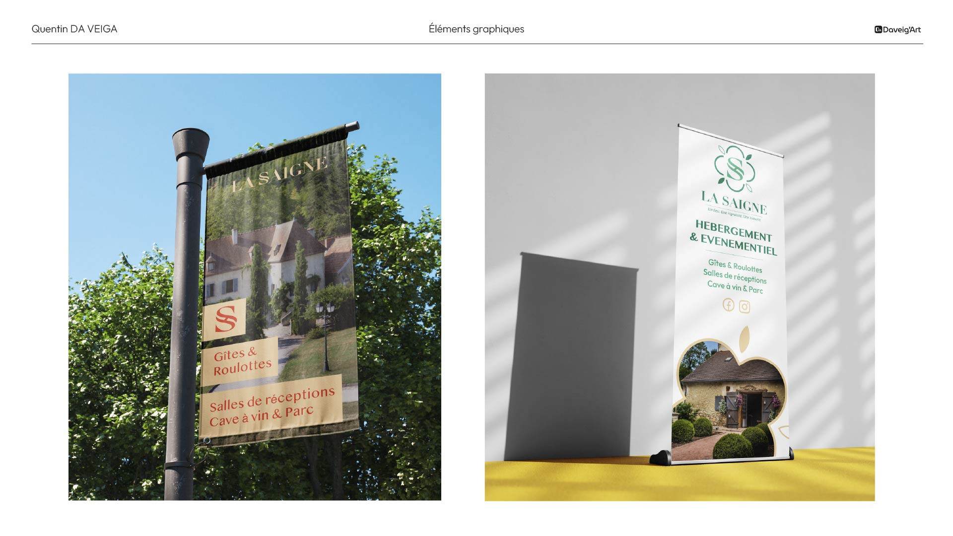 Création identité visuelle à Vichy : Charte graphique la Saigne, les mockup p3