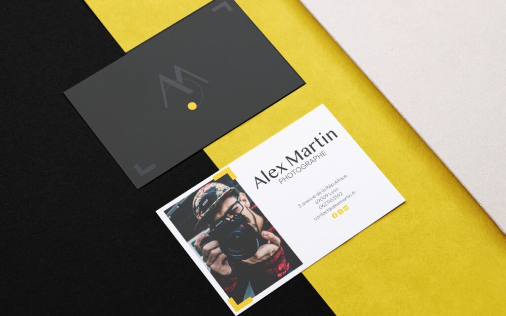 Starter Pack : carte de visite pour la société fictive Alex Martin