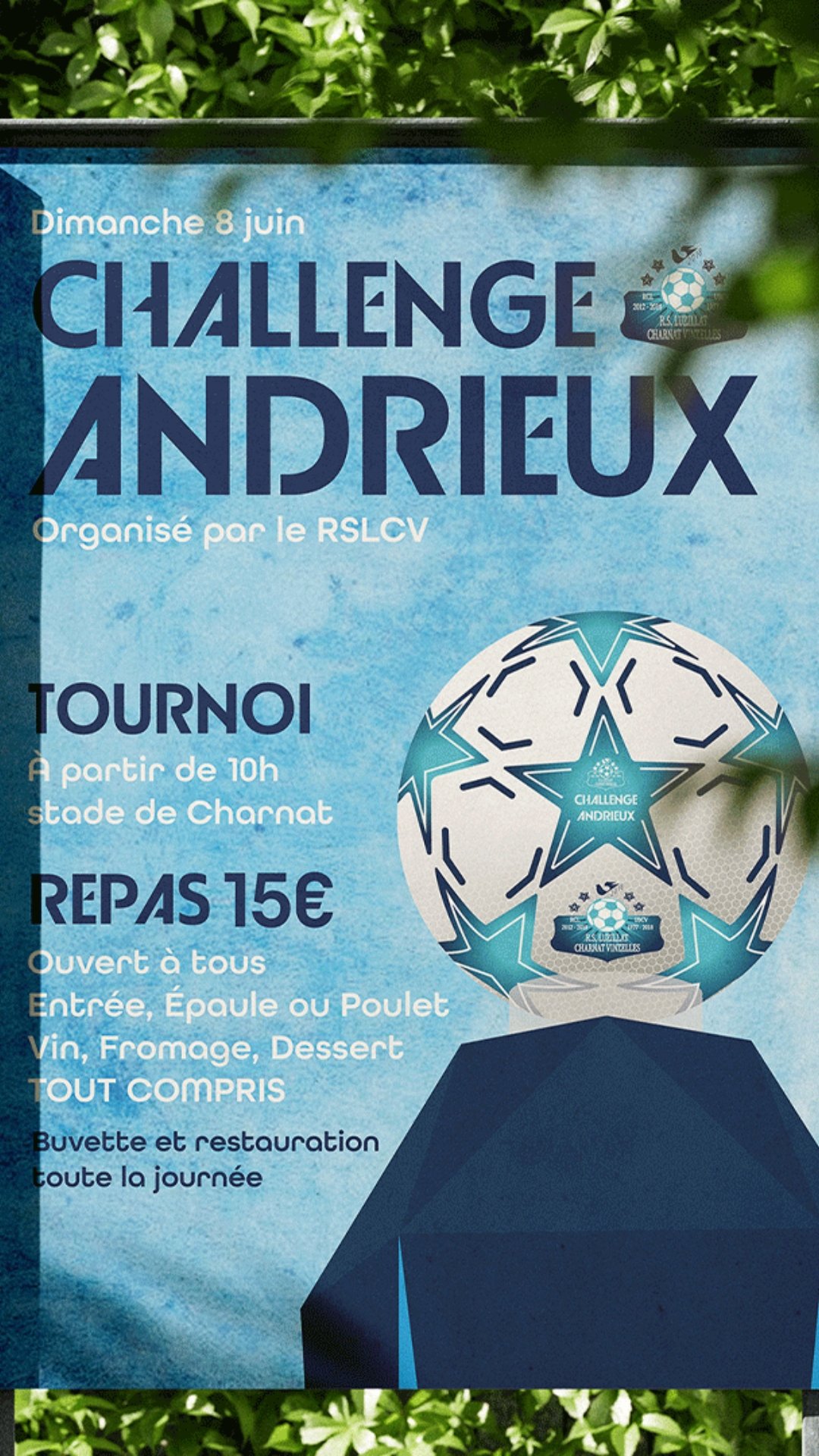 Affiche pour le club de foot du R.S. Luzillat Charnat Vinzelles
