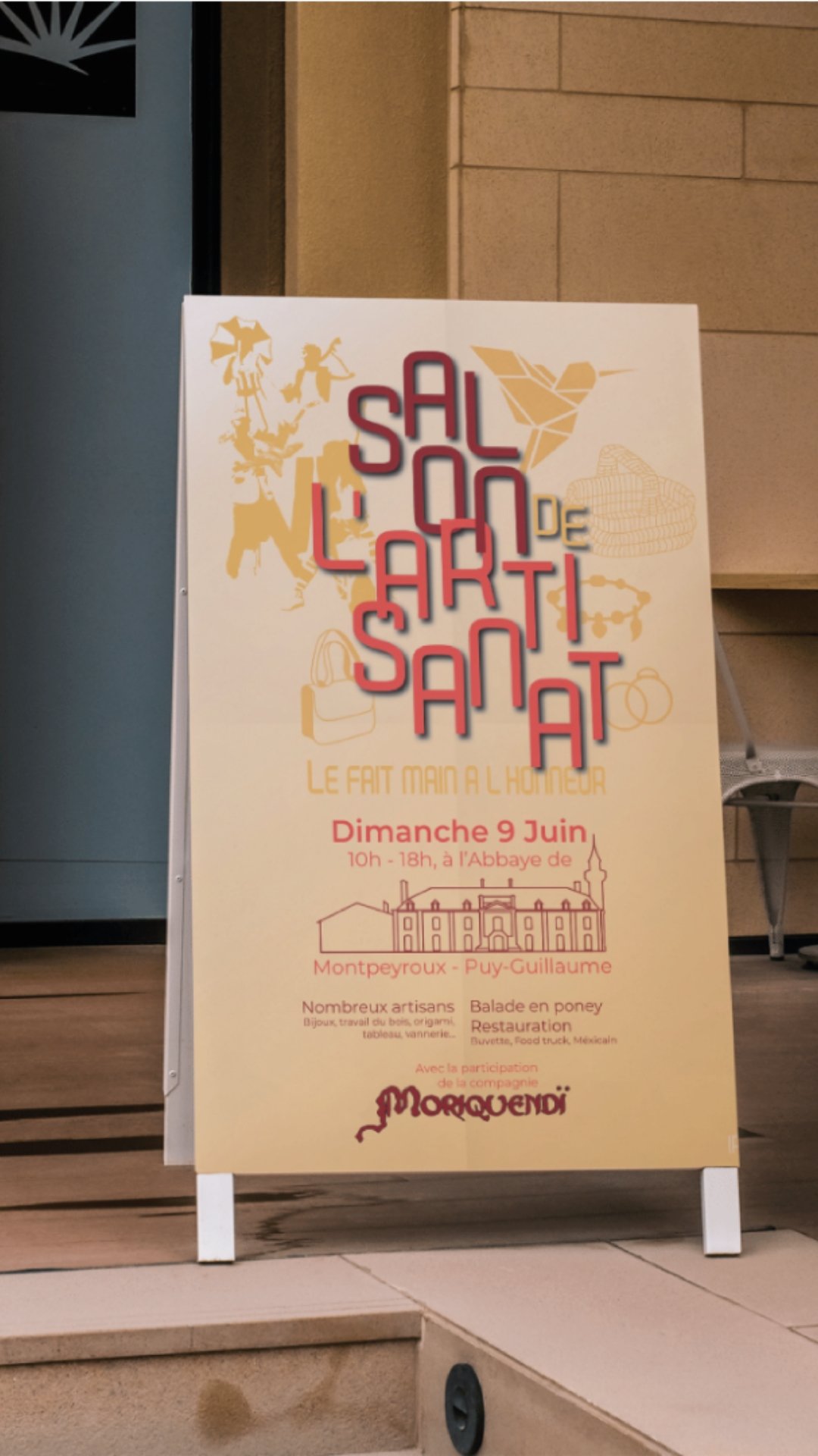 Affiche pour le Salon de l'Artisanat de l'Abbaie de Montpeyroux