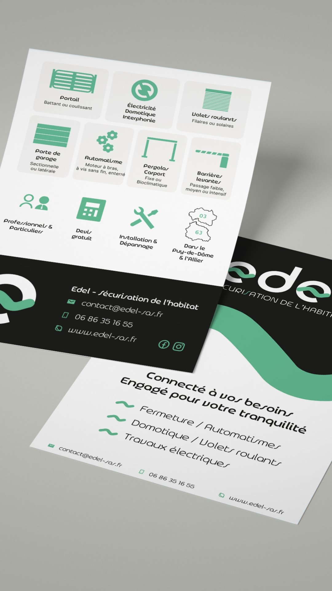 Flyer présentant les services de la société EDEL