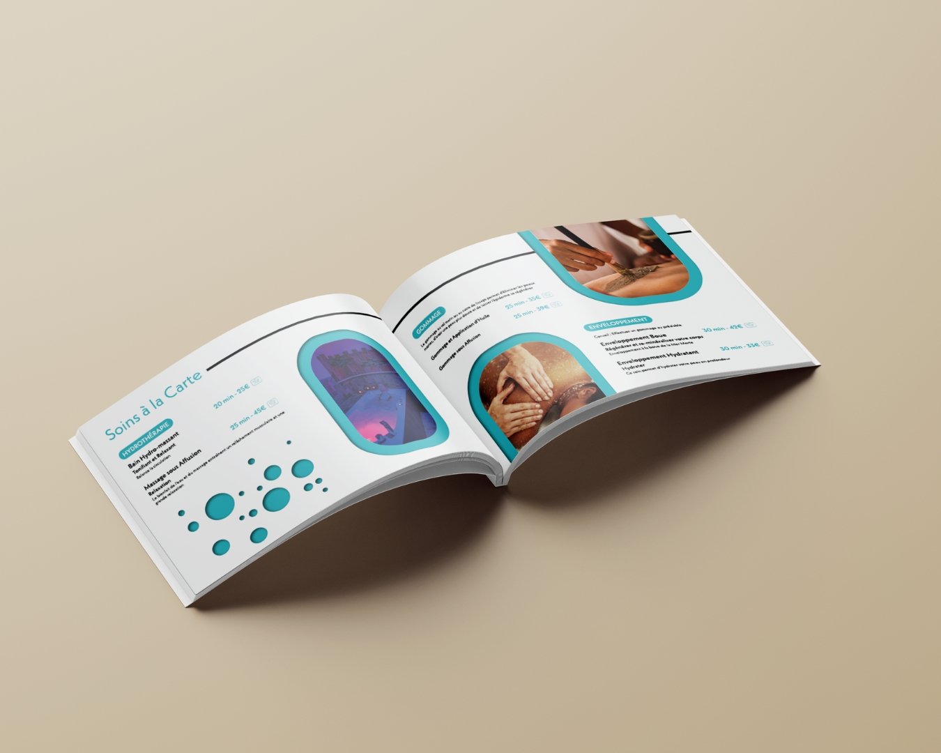 Brochure des prestations du centre de bien-être San'sOriel. Hydrothérapie.