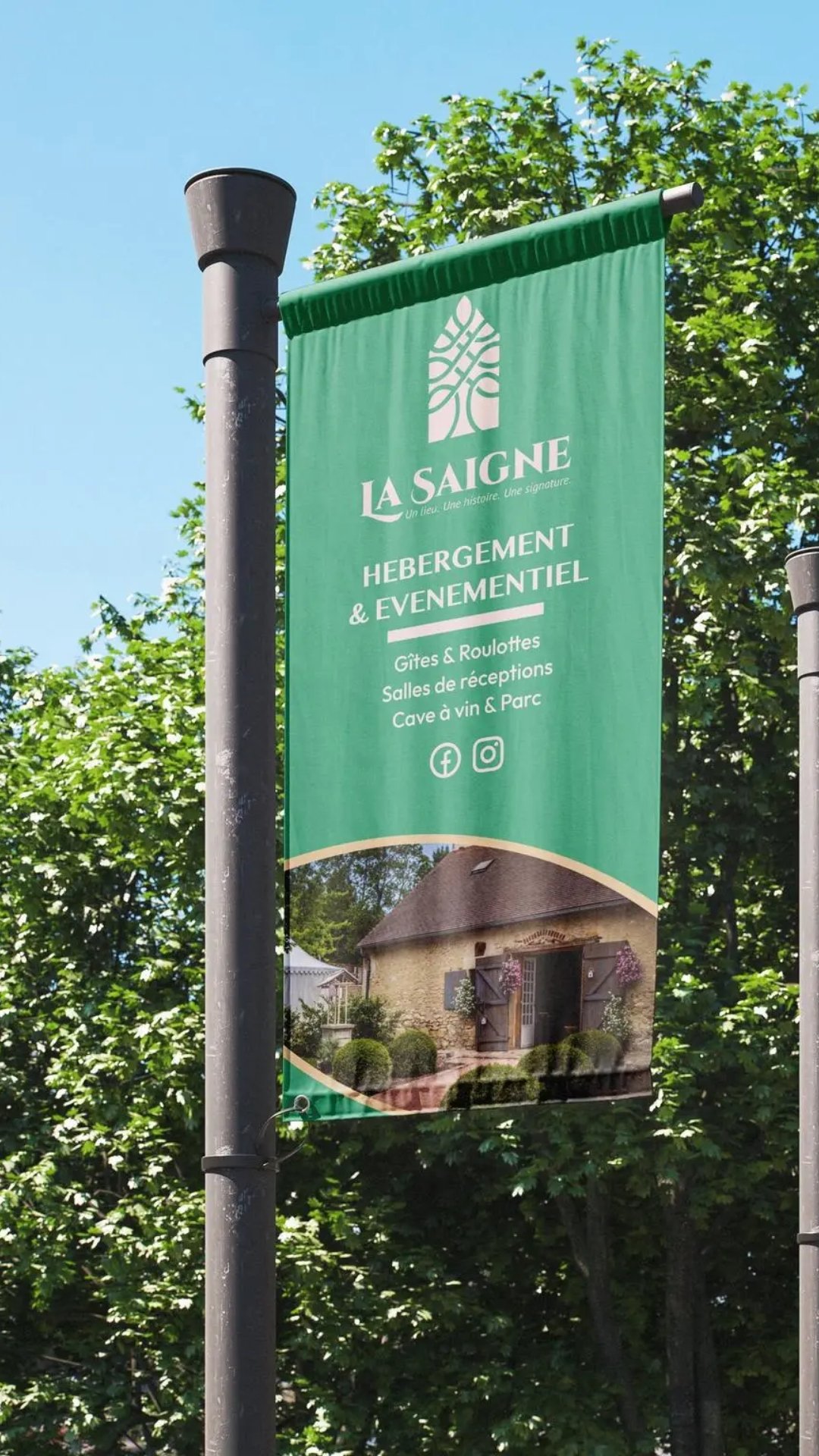 Affiche grand format pour le domaine de La Saigne