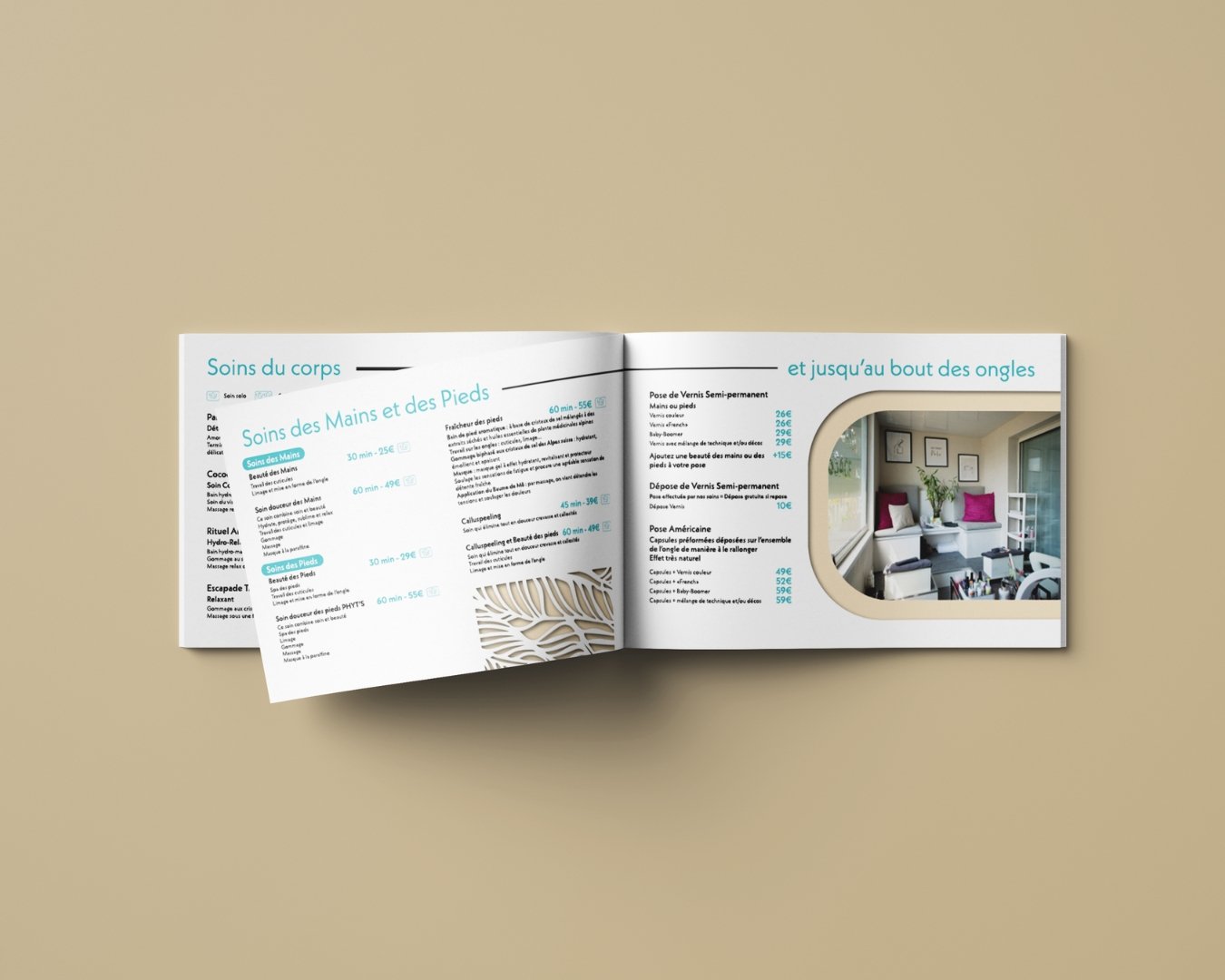 Brochure des prestations du centre de bien-être San'sOriel. Soins mains et pieds.