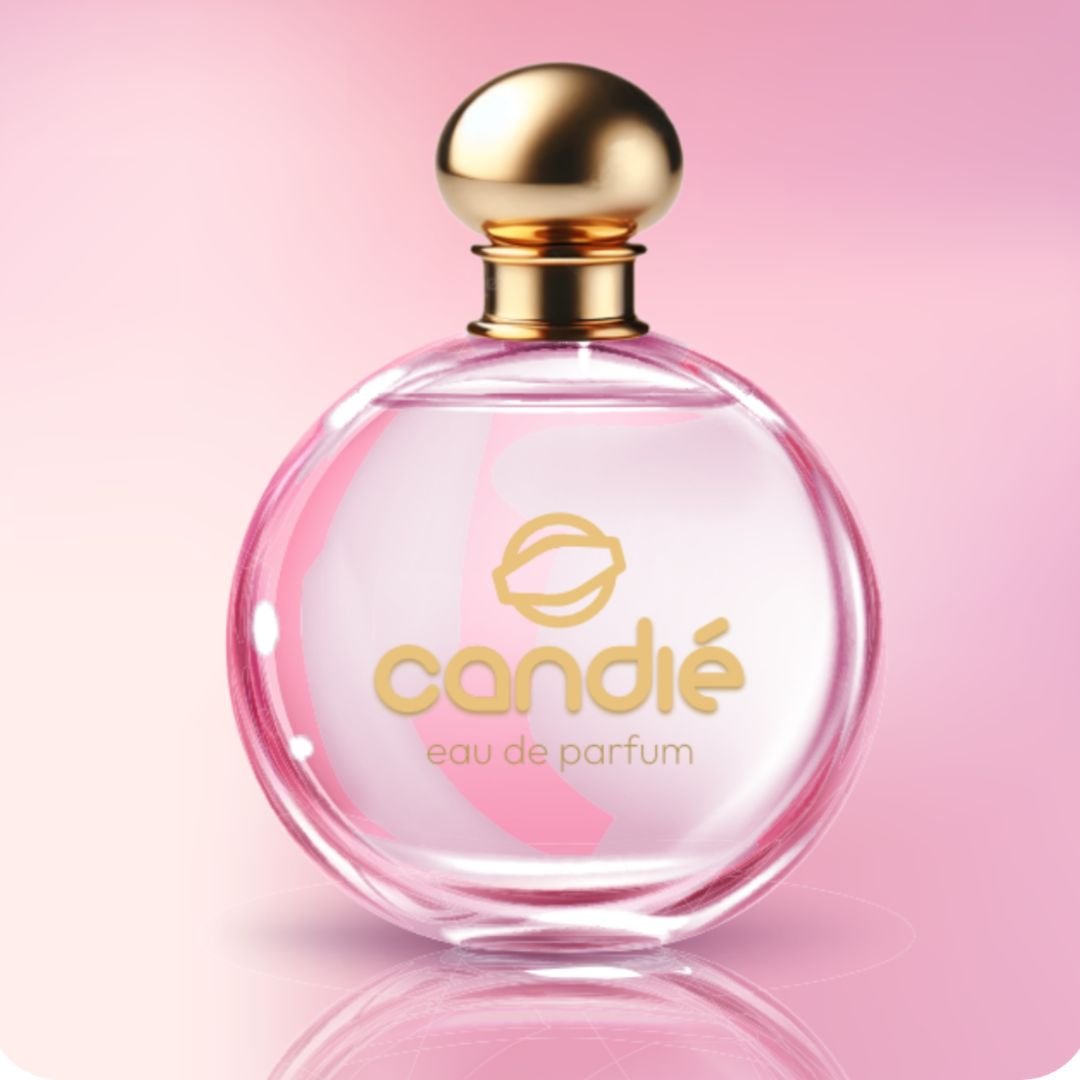 Bouteille de parfum pour la marque Candié.