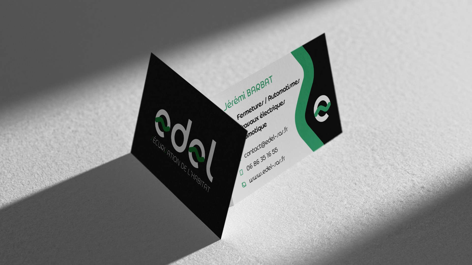 Logo et identité visuelle : carte de visite de la société EDEL