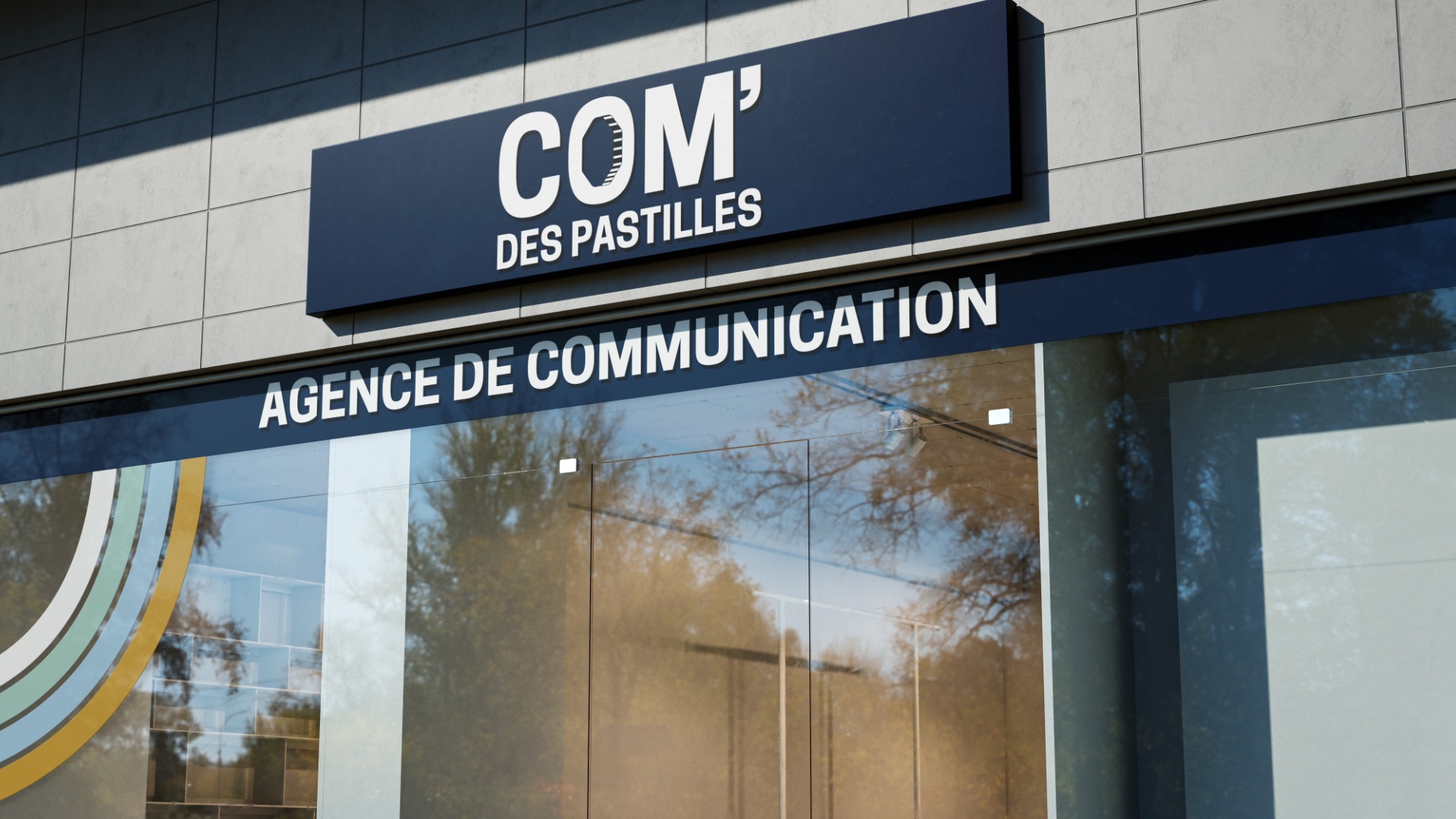 Logo et identité visuelle : logo de l'agence de communication Com' des pastilles