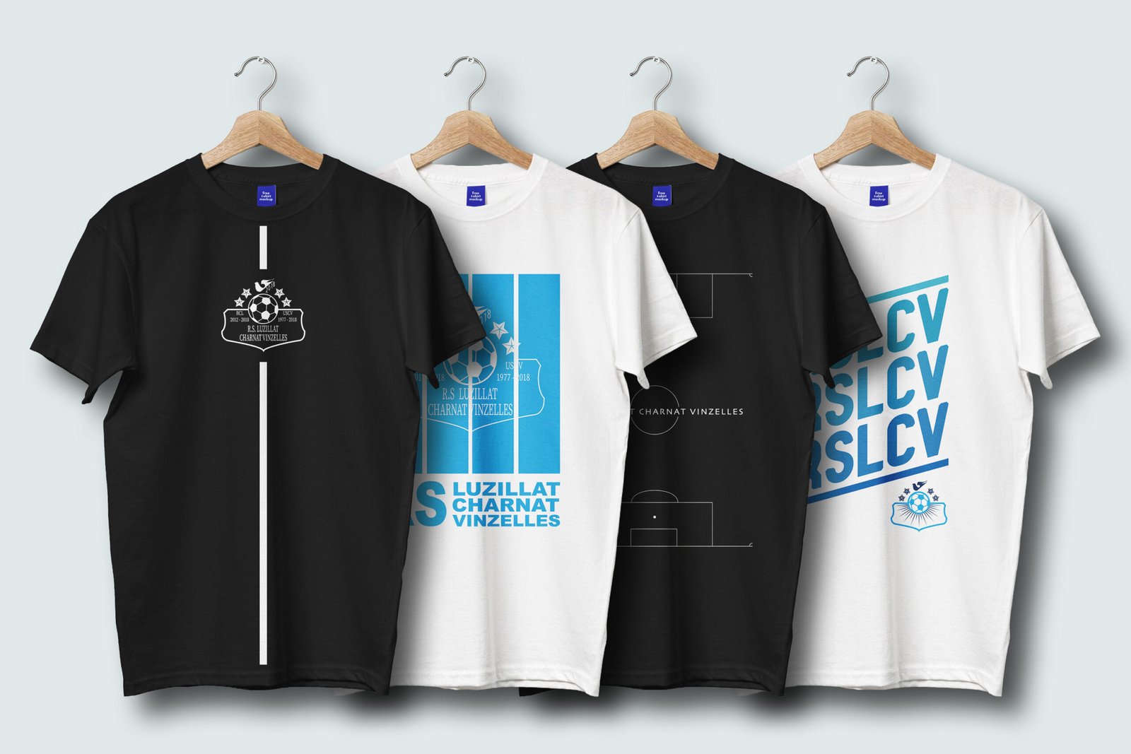 Flocage textile d'une série de t-shirts pour le RSLCV.