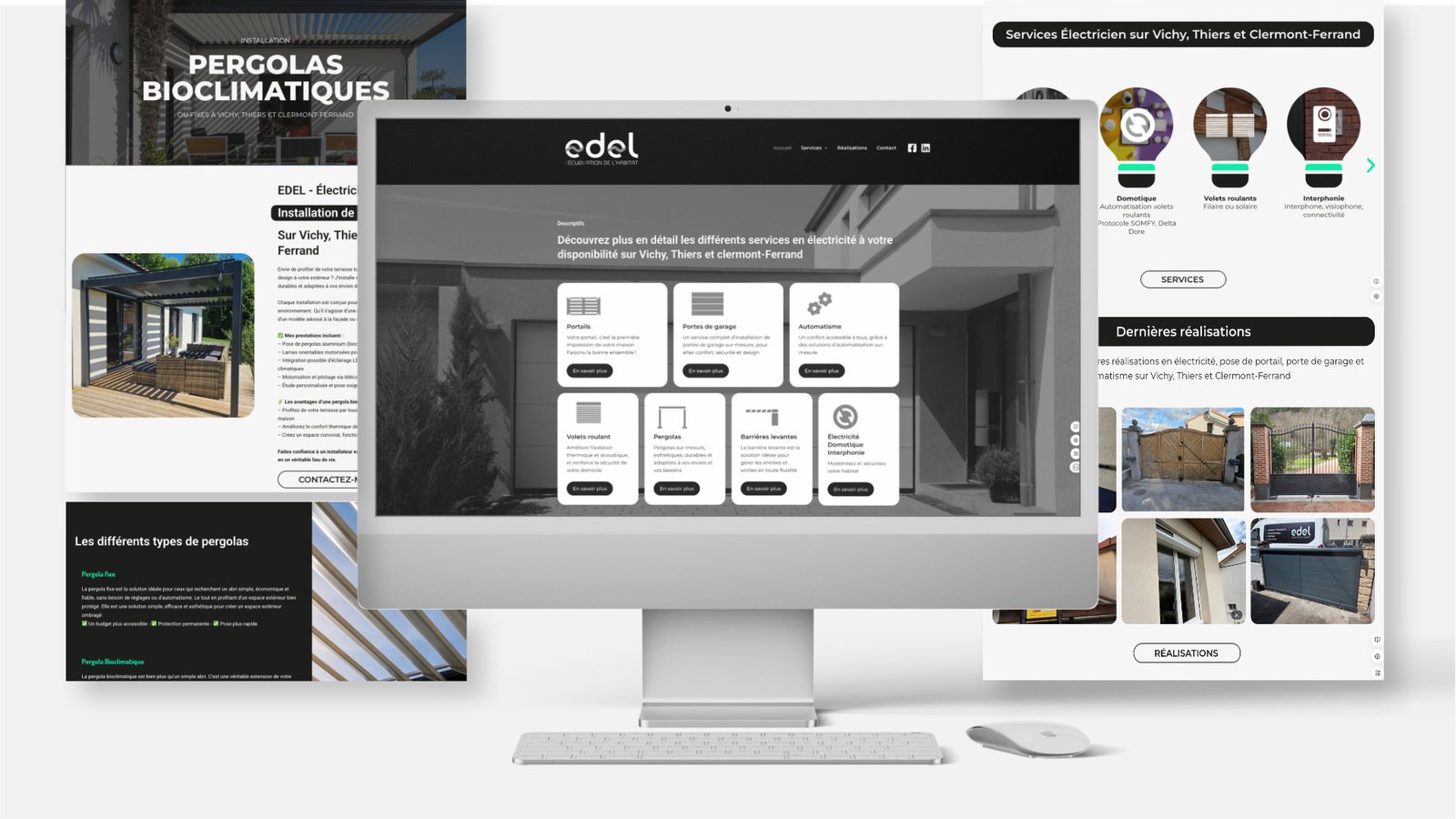 Maquette du site internet de la société EDEL.