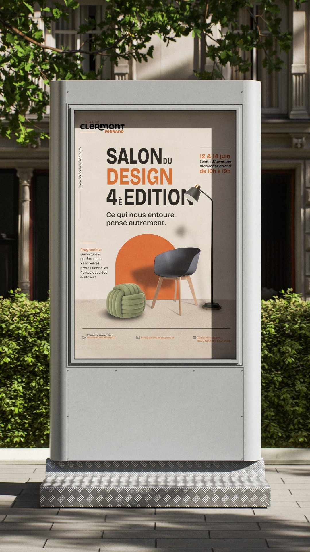 Graphiste print : affiche pour le salon du design à Clermont-Ferrand.